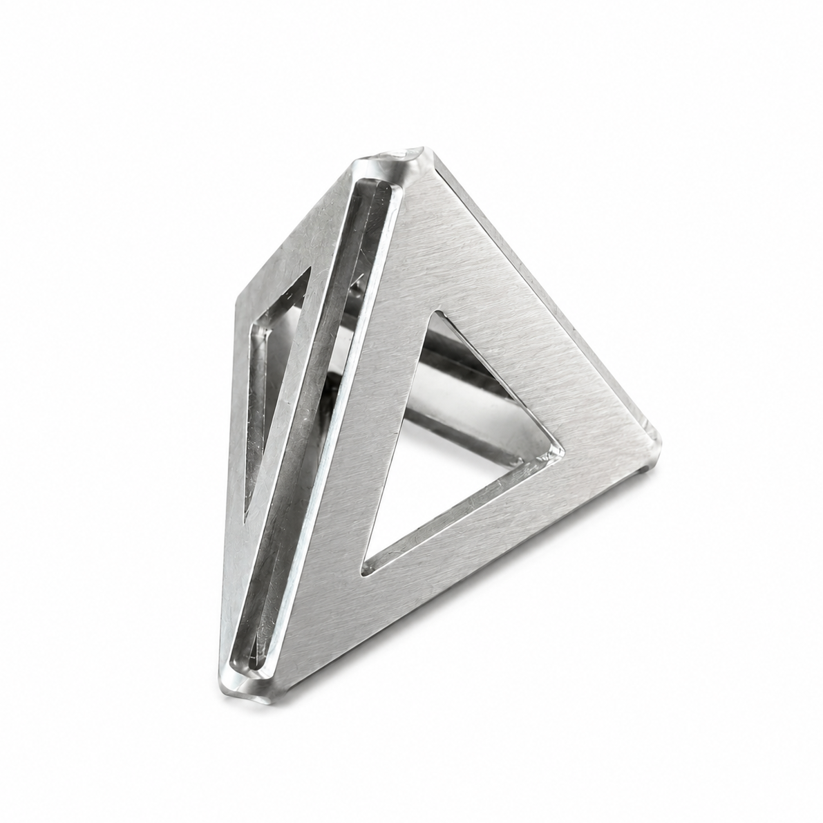 Tetrahedron Hollow SS Desk Art